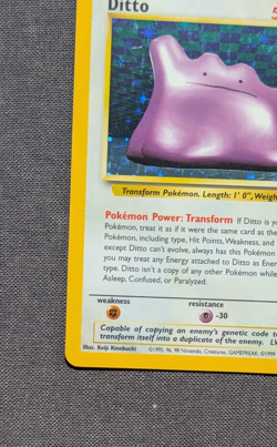 Pokemon TCG Ditto Fossil Holo Rare Card 3/62 Unlimited Vintage 1999 WOTC LP/NM - Image 5