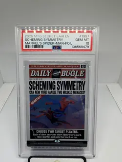 PSA 10 SPIDER-MAN MAGIC THE GATHERING SECRET LAIR DROP #1997 SCHEMING SYMMETRY - Image 1