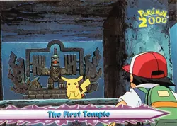 Pokemon The First Temple Card The Movie 2000 Blue Logo - Image 1
