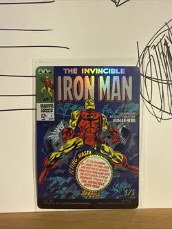 x1 Tony Stark The Invincible Iron Man (0392) - Foil - Borderless M MTG Marvel - Image 1
