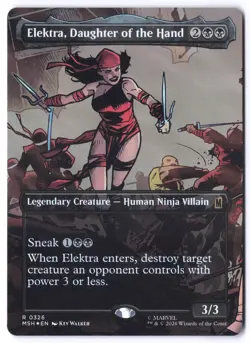 Elektra, Daughter of the Hand (Borderless) MSH 326 MTG R NM - Image 1