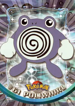 Pokemon #61 Poliwhirl Card Blue Logo Non-Holo - Image 1