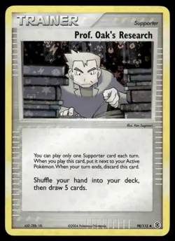 POKEMON PROF. OAK'S RESEARCH FIRERED & LEAFGREEN 98/112 REVERSE HOLO NM/M - Image 1