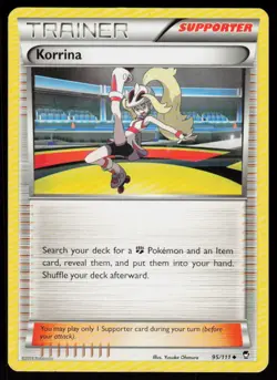 Korrina 95/111 Uncommon Furious Fists Pokemon Lightly Played - Image 1