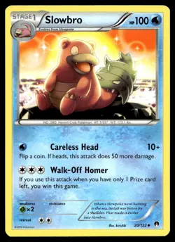 Slowbro 20/122 Pokemon Card BREAKpoint Uncommon 100 HP Lightly Played DB - Image 1