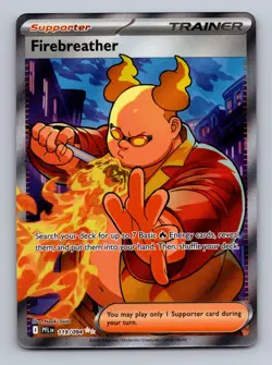 Firebreather 119/094 Ultra Rare Phantasmal Flames Pokemon Near Mint - Image 1