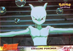 Pokemon Stealing Pokemon Card Mewtwo Strikes Back #27 Blue Logo - Image 1