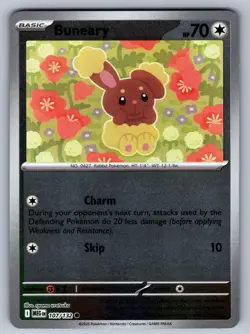 Buneary 107/132 Common Mega Evolution Reverse Holo Near Mint - Image 1
