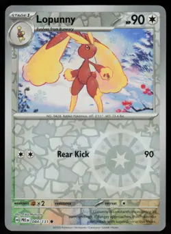 Lopunny 084/131 Common Prismatic Evolutions Pokemon Reverse Holo Near Mint - Image 1