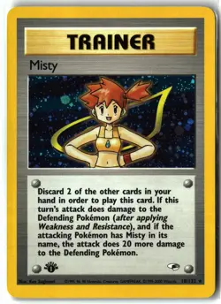 2000 Misty ⭐ 18/132 1st Edition Vintage WOTC Holo Rare Gym Heroes Pokemon NM - Image 1