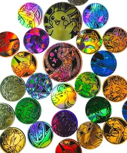 10 Random Plastic Pokemon Coins Lot Pikachu Promo Blister NM - Image 1