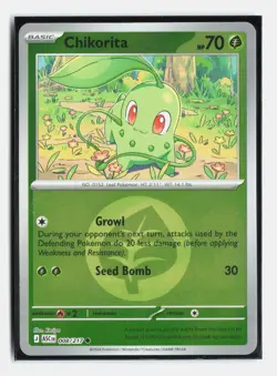 Chikorita (Energy Symbol Pattern) 008/217 Common Ascended Heroes Reverse Holo NM - Image 1