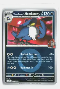 Team Rocket's Honchkrow (Energy Symbol Pattern) 127/217 Ascended Heroes RH NM - Image 1