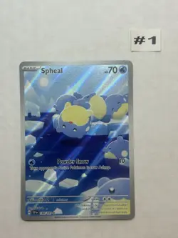 Pokemon TCG Spheal 199/191 Sv08 Surging Sparks Illustration Rare Holo EN - Image 1