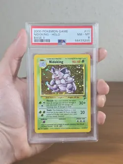 Nidoking - Pokemon Base Set #11 - Near Mint to Mint PSA 8 - Image 3