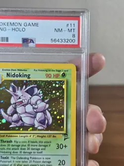 Nidoking - Pokemon Base Set #11 - Near Mint to Mint PSA 8 - Image 5