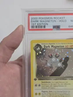 Pokemon Team Rocket 1st Edition Dark Magneton 11/82 PSA 8 - Image 2
