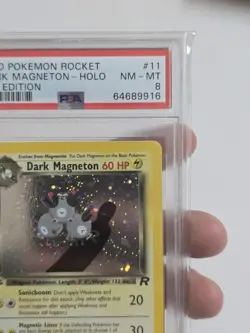 Pokemon Team Rocket 1st Edition Dark Magneton 11/82 PSA 8 - Image 3