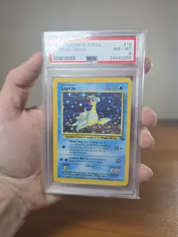 1999 Pokemon Fossil Unlimited Lapras Holo #10 PSA 8 NM-MT - Image 3