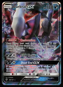 Darkrai GX 88/147 Holo GX Rare Burning Shadows Pokemon Heavily Played - Image 1