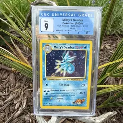 CGC Blue Label 9 1st Edition Misty's Seadra Holo 2000 Pokemon Gym Heroes 9/132 - Image 1