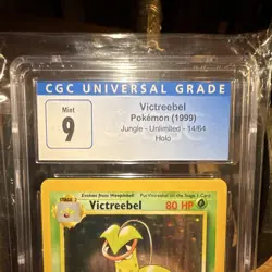 CGC Blue Label 9 MINT Holo Victreebel 1999 Jungle Unlimited Rare #14/64 - Image 2