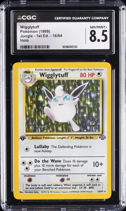1999 POKEMON HOLO #JUNGLE - 1ST ED. - 16/64 WIGGLYTUFF CGC 8.5 - Image 1