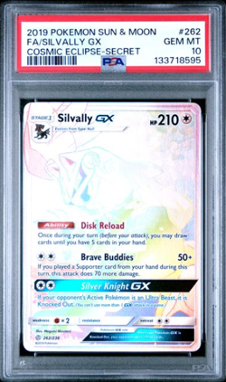 Pokemon Silvally GX Secret 262/236 Sm-Cosmic Eclipse PSA 10 GEM - Image 1