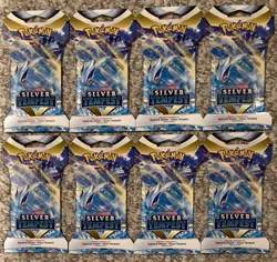 Lot of 8 Pokemon TCG - Silver Tempest Sealed Sleeved Booster Packs - Image 1
