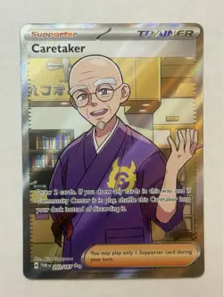 Pokemon TCG Caretaker 203/167 Sv06 Twilight Masquerade Full Art UR Holo EN - Image 1