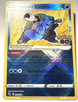 Radiant Blastoise 018/078 Pokemon GO Holo - Image 1