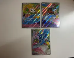 Pokemon First Partner Starters Series 1 Alola Set: Rowlet Litten Popplio NM - Image 1