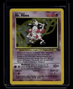 Pokemon TCG Mr. Mime 8/64 Jungle Holo Rare HP - Image 1