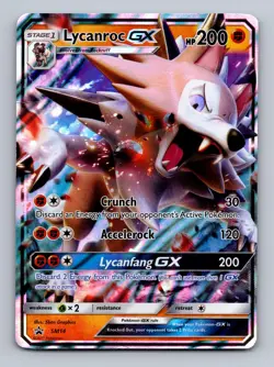 Lycanroc GX - SM14 Holo Promo Sun & Moon Promo Pokemon Lightly Played - Image 1