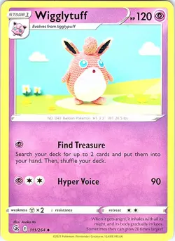 Wigglytuff 111/264 Fusion Strike Pokemon NM - Image 1