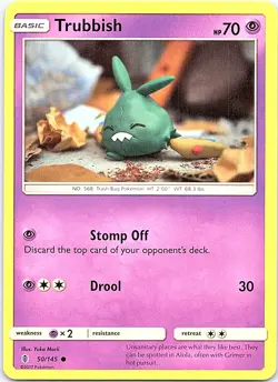 Trubbish 50/145 Guardians Rising Pokemon NM - Image 1