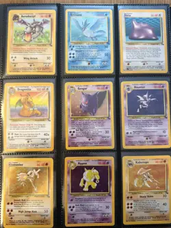 Complete Fossil Set 62/62 Pokemon 1999 LP - Image 1