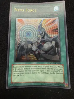Yugioh Neos Force STON-EN039 Unlimited Ultimate Rare Holo Gold Letters - Image 1