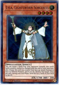 Yugioh Lyla, Lightsworn Sorceress BLLR-EN036 Ultra Rare 1st Edition NM - Image 1