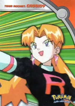 Pokemon Team Rocket: Cassidy Card Blue Logo Topps TV Animation Edition Series - Image 1