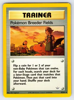 Pokemon Breeder Fields 62/64 2001 Neo Revelation Pokemon Card TCG Vintage Lp/Vlp - Image 1