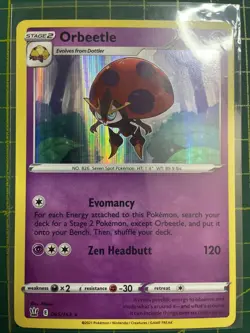 Pokemon Orbeetle Holo 065/163 SWSH Battle Styles Rare Card - Image 1