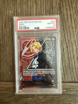 PSA 10 EB02 SP Sabo Leader Gold Text One Piece Card Game - 1 Out Of 7!! - Image 1