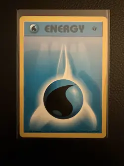 WATER ENERGY Pokemon Card WOTC 1st Edition Base Set Shadowless 102/102 NM (B) - Image 1