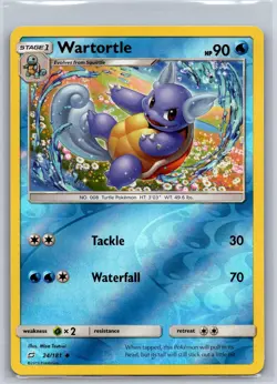 Wartortle 24/181 Uncommon Team Up Pokemon Reverse Holo NM/M 620d-31 - Image 1