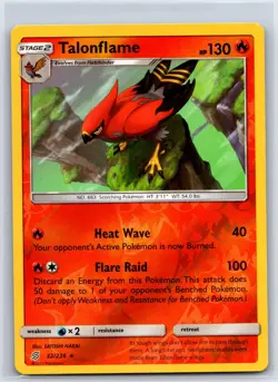 Talonflame 32/236 Rare Unified Minds Pokemon Reverse Holo NM/M 427-31 - Image 1