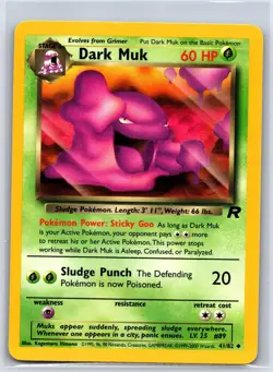 Dark Muk 41/82 Uncommon Team Rocket Pokemon Unlimited NM/M 611c-27 - Image 1