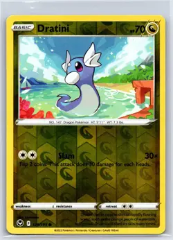 Dratini 129/195 Common Silver Tempest Pokemon Reverse Holo NM/M 528b-10 - Image 1