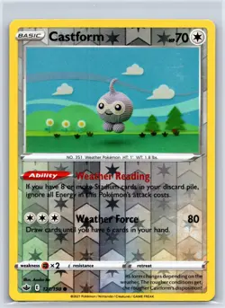 Castform 121/198 Common Chilling Reign Pokemon Reverse Holo NM/M 528c-29 - Image 1