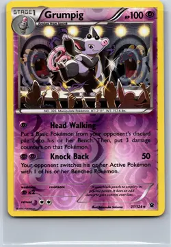 Grumpig 31/124 Rare Fates Collide Pokemon Reverse Holo NM/M 621-49 - Image 1